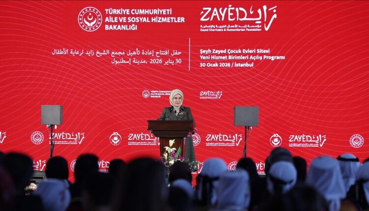 إسطنبول.. أمينة أردوغان تشارك في افتتاح وحدات بمجمع الشيخ زايد للأطفال